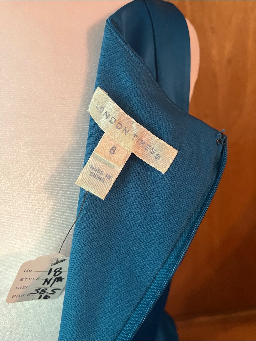 Sz 8 London Times Royal Aegean Blue Ruffle Tiered BodyCon Dress - Picture 15 of 17